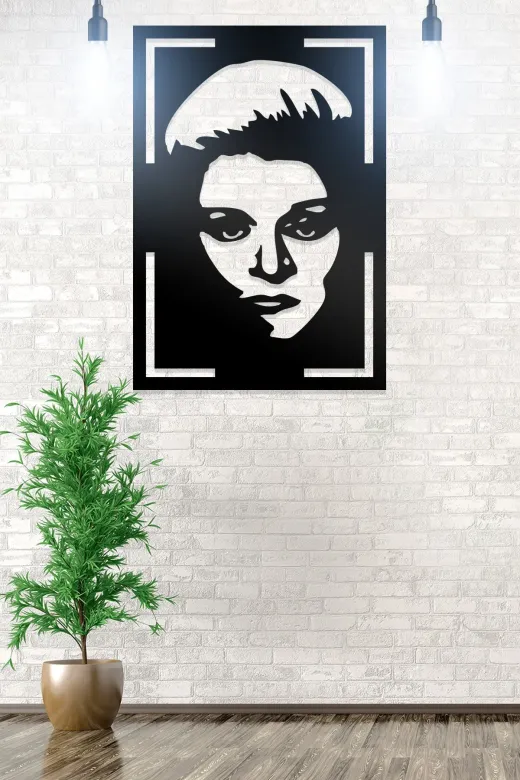 AHWALL AW00020 Zeki Müren Figürlü Dekoratif Ahşap Tablo