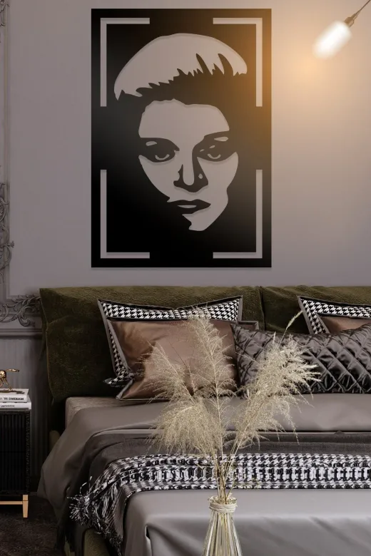 AHWALL AW00020 Zeki Müren Figürlü Dekoratif Ahşap Tablo