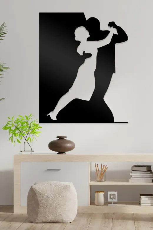 AHWALL AW00065 Kalpli Kedi Figürlü Dekoratif Ahşap Tablo