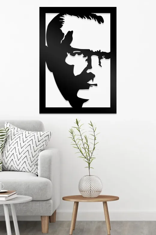 AHWALL AW00068 Çerçeveli Atatürk Figürlü Dekoratif Ahşap Tablo