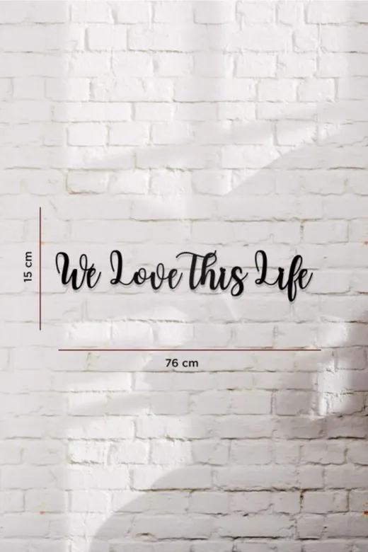 AHWALL AW00217 We Love This Live Yazılı Dekoratif Ahşap Tablo