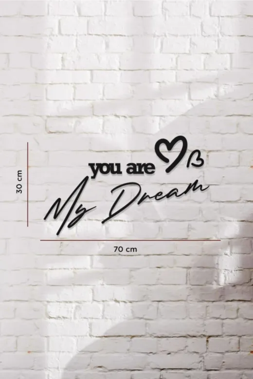 AHWALL AW00231 You Are My Dream Yazılı Dekoratif Ahşap Tablo