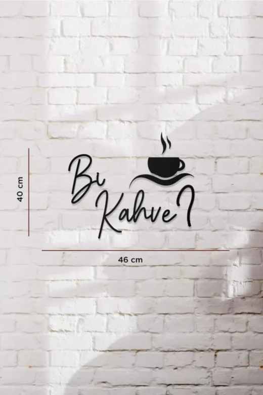 AHWALL AW00240 Bi Kahve Yazılı Dekoratif Ahşap Tablo