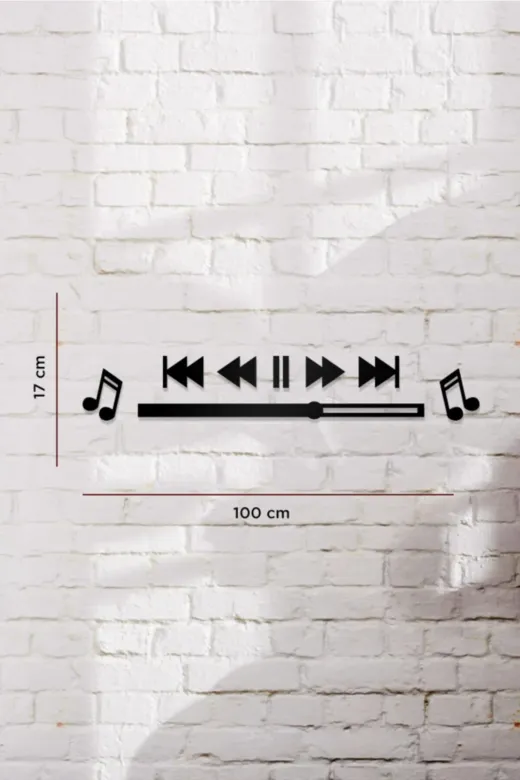 AHWALL AW00249 Müzik Bar Motifli Dekoratif Ahşap Tablo