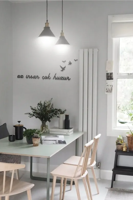 AHWALL AW00263 Az Insan Çok Huzur Yazılı Dekoratif Ahşap Tablo
