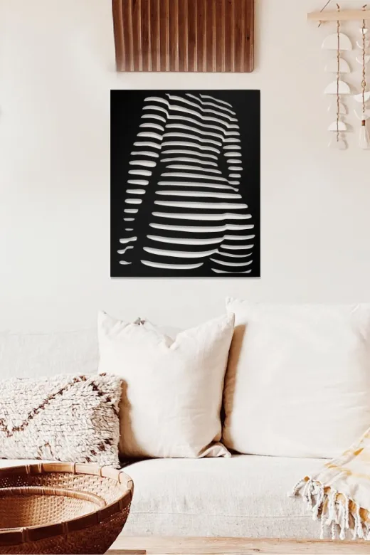 AHWALL AW00357 Kadın Temalı Dekoratif Ahşap Tablo