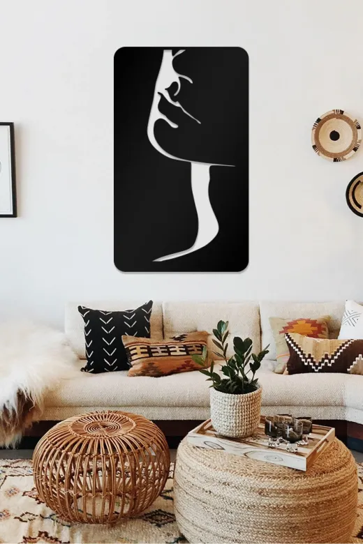 AHWALL AW00393 Kadın Temalı Dekoratif Ahşap Tablo