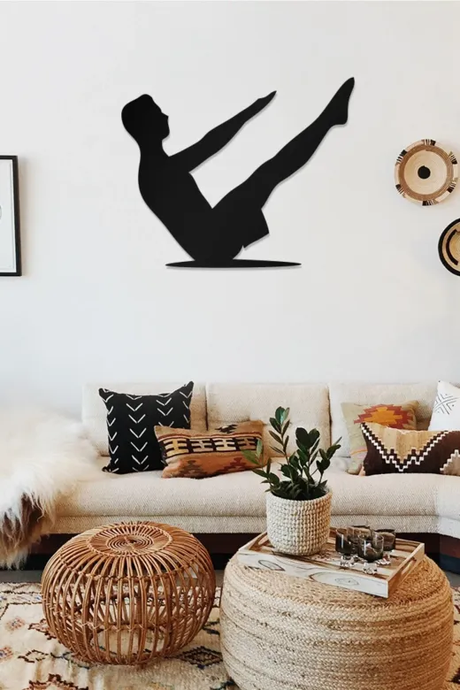 AHWALL AW00410 Egzersiz Temalı Dekoratif Ahşap Tablo