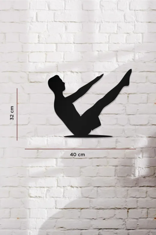 AHWALL AW00410 Egzersiz Temalı Dekoratif Ahşap Tablo
