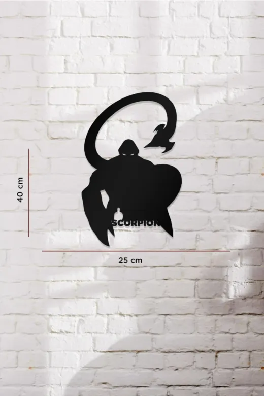 AHWALL AW00414 Scorpion Temalı Dekoratif Ahşap Tablo