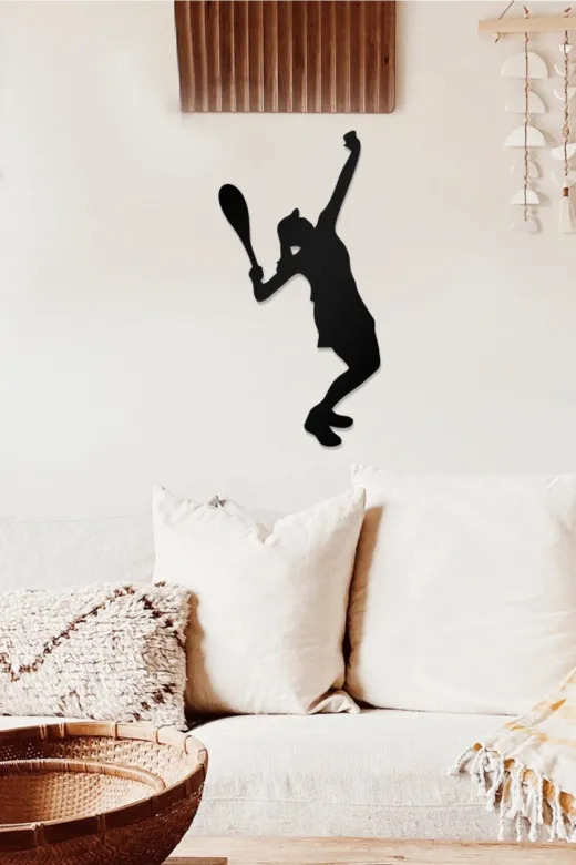 AHWALL AW00416 Tenis Temalı Dekoratif Ahşap Tablo