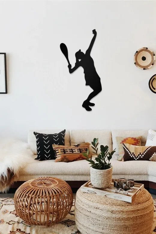 AHWALL AW00416 Tenis Temalı Dekoratif Ahşap Tablo