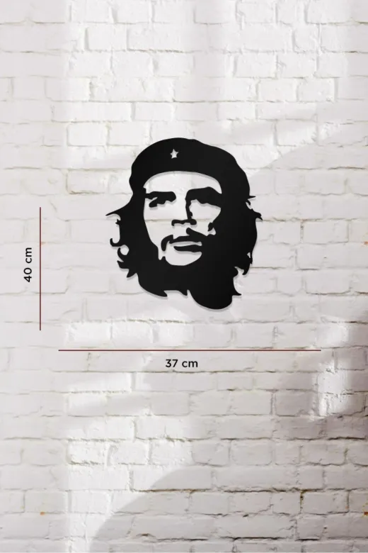 AHWALL AW00438 Che Guevara Silüeti Temalı Dekoratif Ahşap Tablo