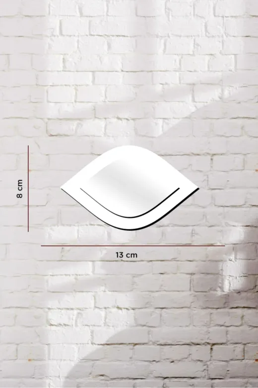AHWALL AW9202X Su Damlası Dekoratif Ayna Seti Ahşap 16 Adet Pleksi Ayna, Beyaz - Gümüş