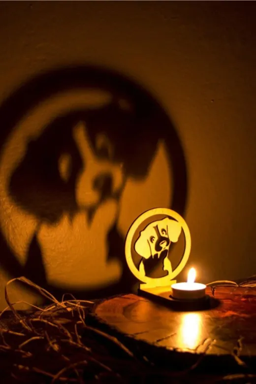 AHWALL AW98007 Sevimli Köpek Temalı Gölge Mumluk