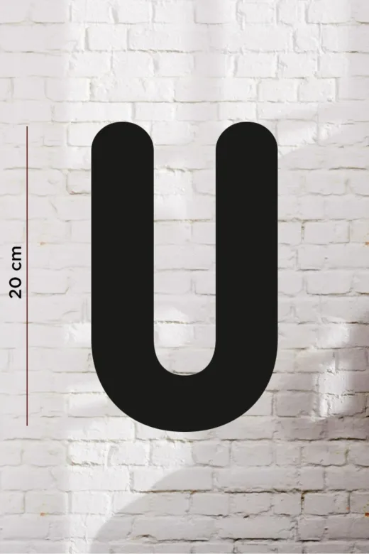 AHWALL AWHH000X U Harfi - İsim Yazmak İçin Tamamlanabilir Ahşap Harf Duvar Dekoru