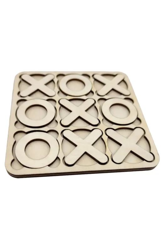 AHWALL AWOYN1 Tic Tac Toe Oyunu Ahşap Mdf Xox Oyunu Zeka Geliştirici Oyuncak