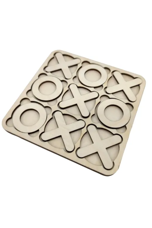 AHWALL AWOYN1 Tic Tac Toe Oyunu Ahşap Mdf Xox Oyunu Zeka Geliştirici Oyuncak
