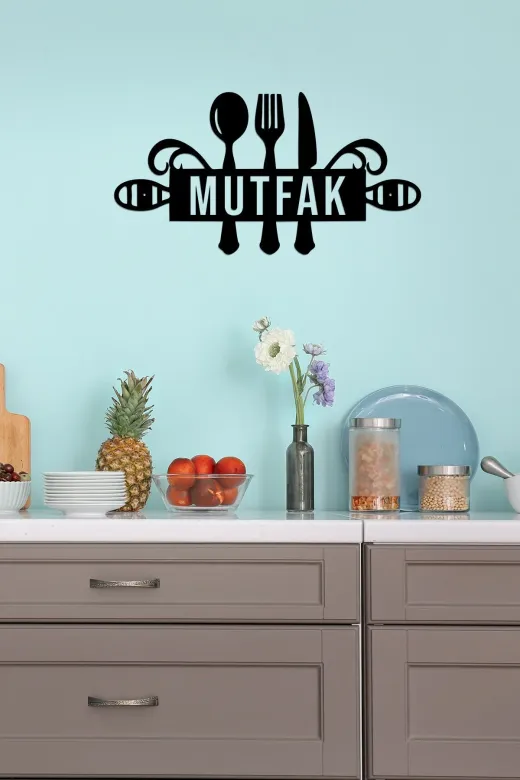 AHWALL AWTEST01 Mutfak Yazılı & Figürlü Dekoratif Ahşap Tablo