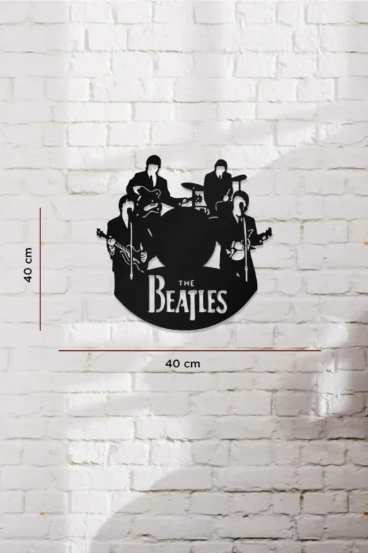 AHWALL OA0002-34 The Beatles Temalı Dekoratif Ahşap Tablo