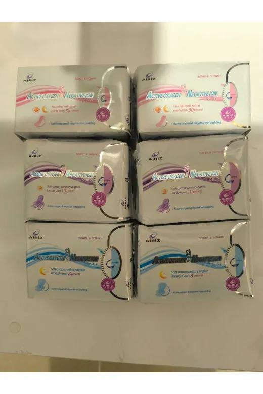 Airiz tienspedd Hijyenik Kadın Pedi 2 Paket 30'lu Günlük 2 Paket 10'lu Gündüz 2 Paket 8'li Gece