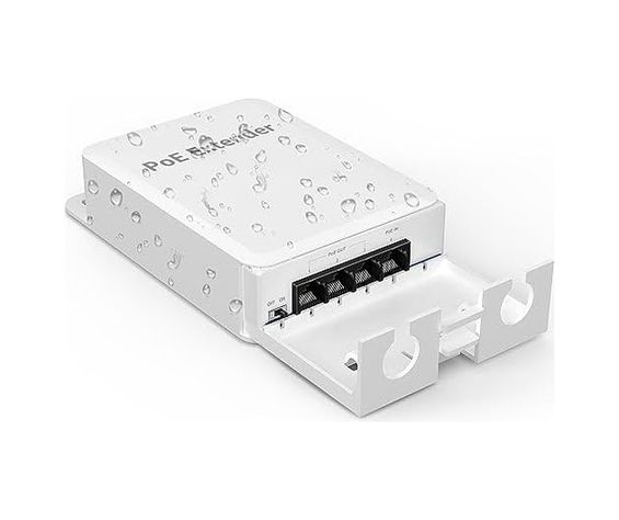 Aitong 132313637 Yuanley 4 Port Outdoor Poe Extender 1&apos İ 3 Arada Çıkış, Ieee 802.3Af/at Mini 4 Kanal Poe Tekrarlayıcı Ip66 Su Geçirmez, Vlan, 250 M Toplam 350 M , Duvara Monte Passthrough Poe Amplifikatör, Tak Ve