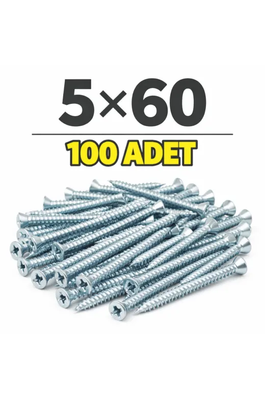 akatsuki 100 Adet 5X60 Yhp Sunta Vidası (Yıldız Başlı)5*60
