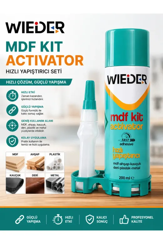 akatsuki 200?&3 Wieder Mdf Kit Activator Hızlı Yapıştırıcı Seti 200 Ml