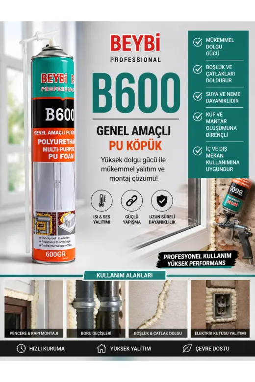 akatsuki B600 Genel Amaçlı Poliüretan Pu Köpük 600 Gr