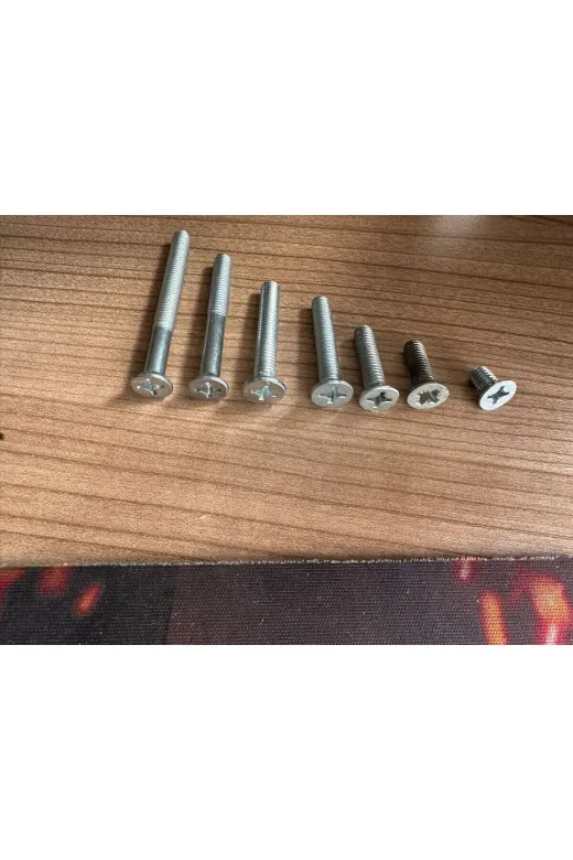 akatsuki m610xy 15 Adet Civata ( M6 ×10)Duz Başli Yildiz Tornavida Arti Somon Arti Bulari