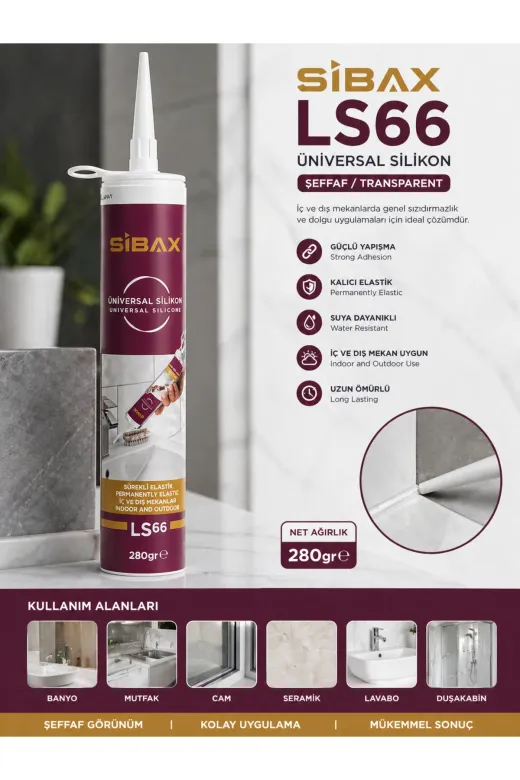 akatsuki Sibax Ls66 Üniversal Silikon Şeffaf 280 Gr