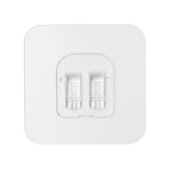 Akay 57855210125130680184975 Şeffaf Yapışkanlı Askı Tel Askı Tasarımlı, Delme Gerektirmeyen Çift Kancalı Duvar Askısı Güçlü Yapışkanlı, Şeffaf Görünüm 10&apos Lu Diğer