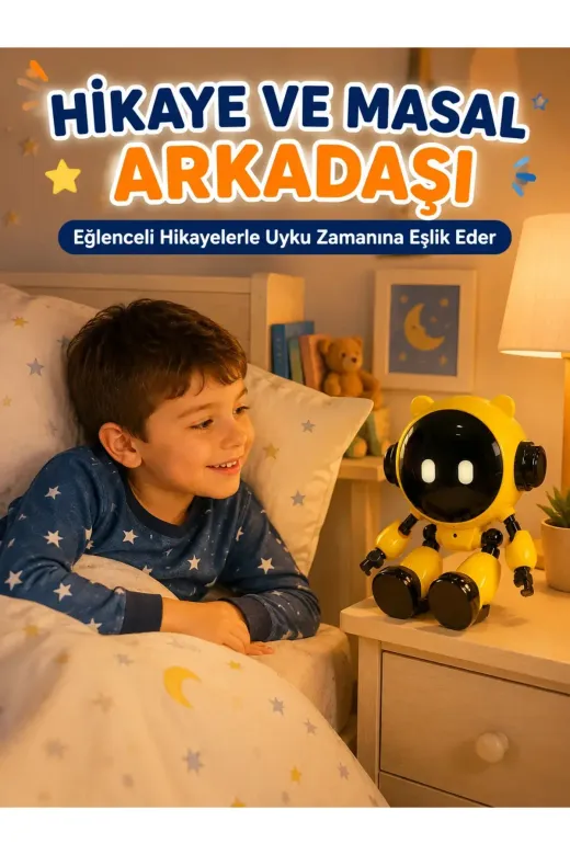 Akıllı Eğitici Çocuk Robotu 40 Dil Destekli Yapay Zeka Wi-Fi Uygulama ve Sesli Sohbet