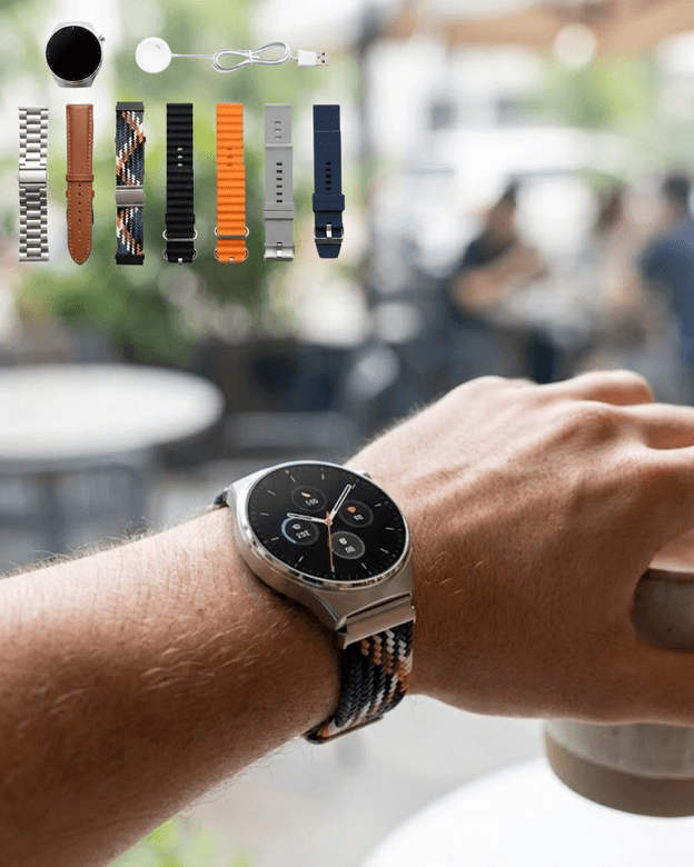 Akıllı Saat 7 Kordonlu Bluetooth Arama Nabız Takip Ve Spor Modlu Çok Fonksiyonlu