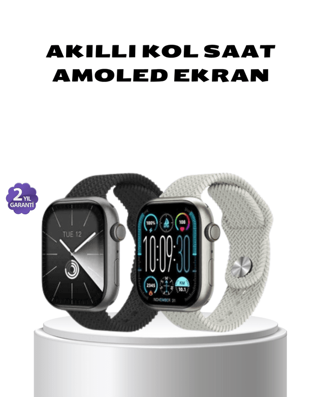 Akıllı Saat Kablosuz Şarjlı Bluetooth 5.2 Arama Bildirim Sesli Asistan 420 mAh