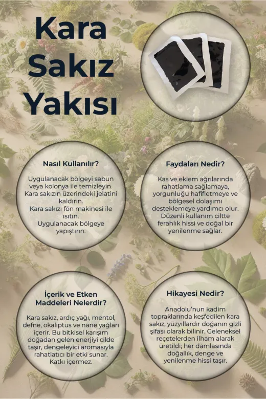 Aktar Shop AKTS2267 Kara Sakız Yakısı 10 Adet
