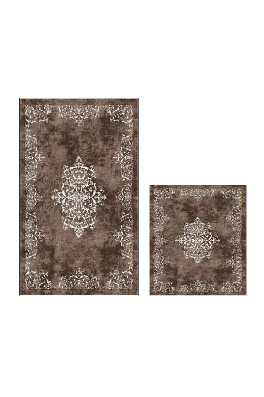 ALANUR 510616 Trend Kaymaz Taban Dijital Banyo 2'li Klozet Takımı Kahve