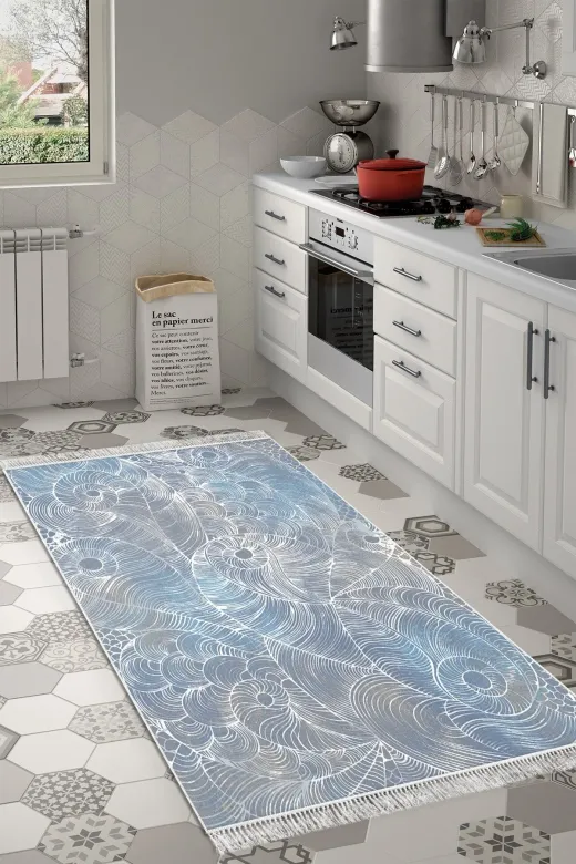 Alanur Home 1303-Trend-Banyo Eko Trend Djt Banyo Paspası Yıkanabilir Kaymaz Taban 1303 Modern Lila
