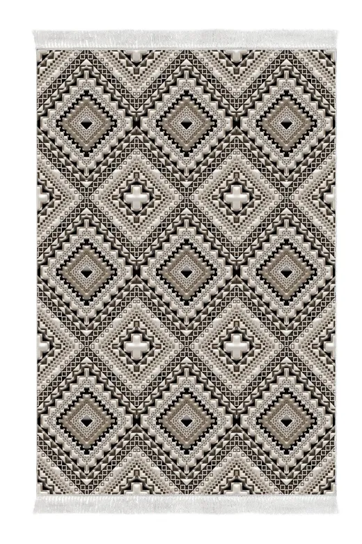 Alanur Home 1931-yatak-3-pcs-K-S Eko Trend Djt Yıkanabilir Kaymaz Taban 3 Lü Yatak Odası Takımı 1931 Iskandinav Kahve Krem