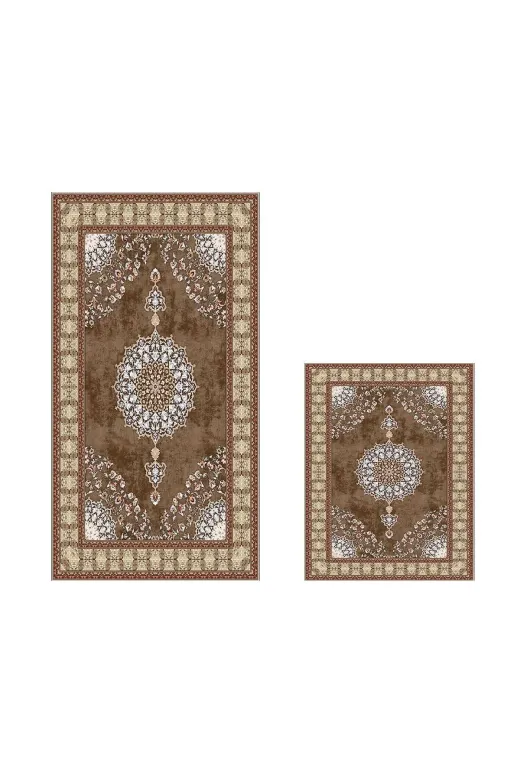 Alanur Home 510615 Alanur Trend Kaymaz Taban Dijital 2'li Banyo Klozet Takımı Bej