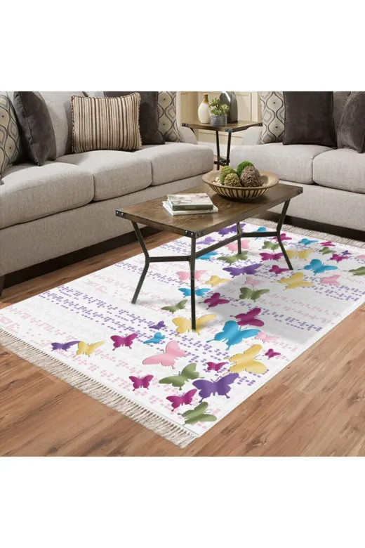 Alanur Home 520622-G-Renkli Alanur Trend Kaymaz Dod Tabanlı Genç Odası Dijital Halı Multi?