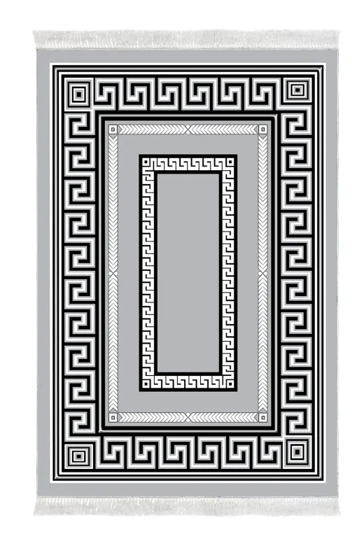 Alanur Home 651M-Trend-Banyo Eko Trend Djt Banyo Paspası Yıkanabilir Kaymaz Taban 651M Modern Gri