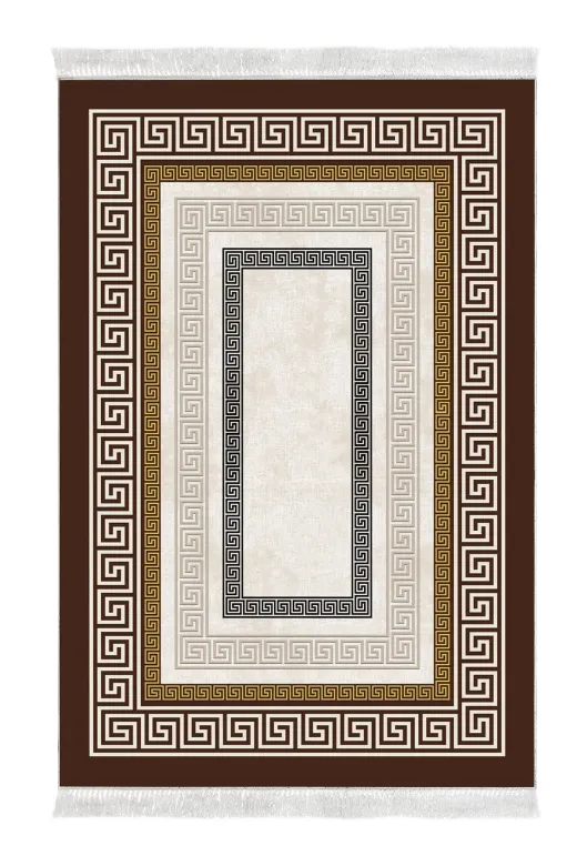 Alanur Home 675M-Trend-Banyo Eko Trend Djt Banyo Paspası Yıkanabilir Kaymaz Taban 675M Modern Gold