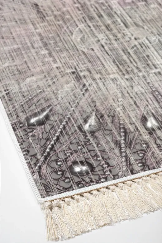 Alanur Home 743-yatak-3-pcs-K-S Eko Trend Djt Yıkanabilir Kaymaz Taban 3 Lü Yatak Odası Takımı 743 Modern Pudra