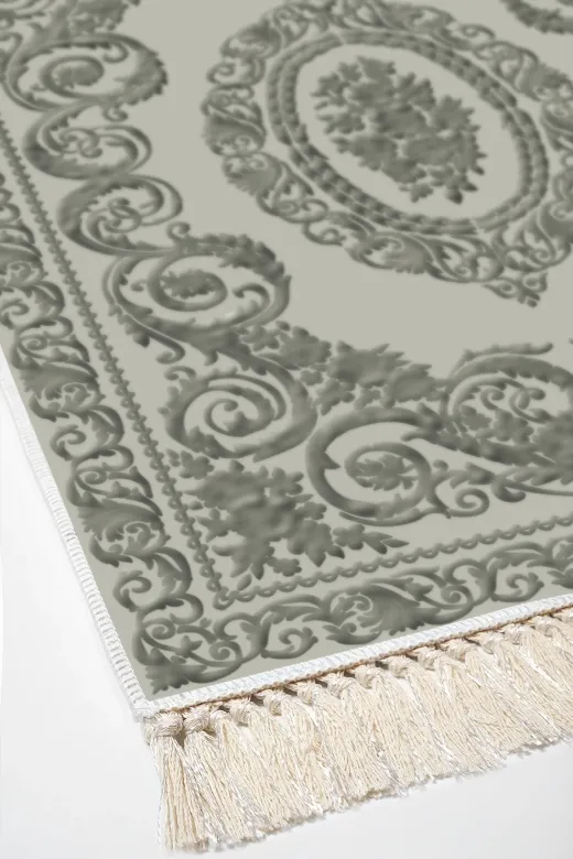 Alanur Home 747-eko-klozet-2-K-S Eko Trend Djt 2 Li Yıkanabilir Kaymaz Taban Banyo Paspas 747 Klasik Gri (50 X 80 - 40 X 50)