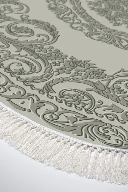 Alanur Home 747-eko-klozet-oval-2-K-S-Oval Eko Trend Djt 2 Li Yıkanabilir Kaymaz Taban Oval Banyo Paspas 747 Klasik Gri (50 X 80 - 40 X 50)
