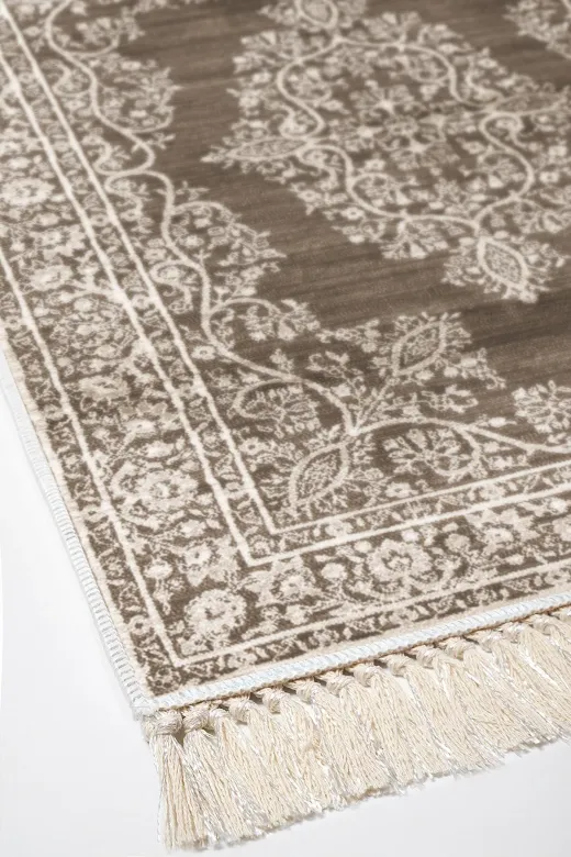 Alanur Home 762-Trend-Banyo Eko Trend Djt Banyo Paspası Yıkanabilir Kaymaz Taban 762 Osmanlı Vizon