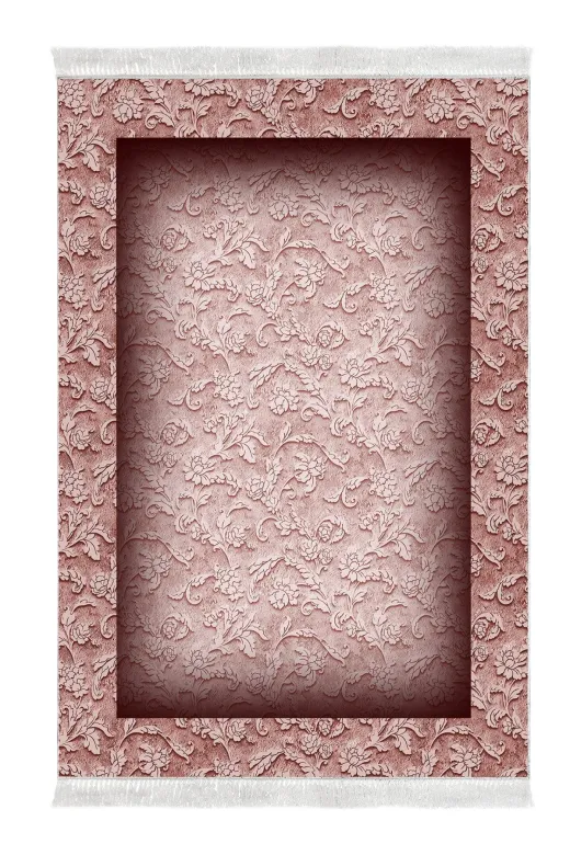 Alanur Home 767-eko-klozet-K-S Eko Trend Djt 2 Li Yıkanabilir Kaymaz Taban Banyo Paspas 767 Bordürlü Bordo (60 X 100 - 50 X 60)