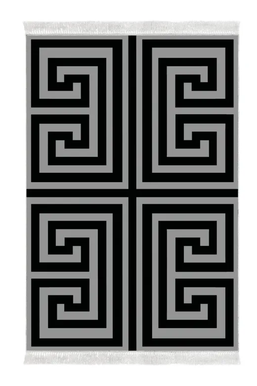 Alanur Home 768-eko-klozet-2-K-S Eko Trend Djt 2 Li Yıkanabilir Kaymaz Taban Banyo Paspas 768 Modern Gri (50 X 80 - 40 X 50)