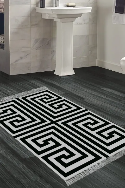Alanur Home 768-Trend-Banyo Eko Trend Djt Banyo Paspası Yıkanabilir Kaymaz Taban 768 Modern Gri
